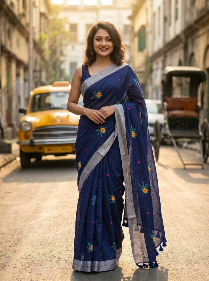 Jasmine Flora Cotton Saree