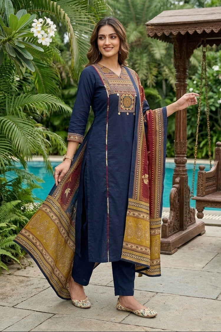 Twist And Turn Cotton Kurti Set