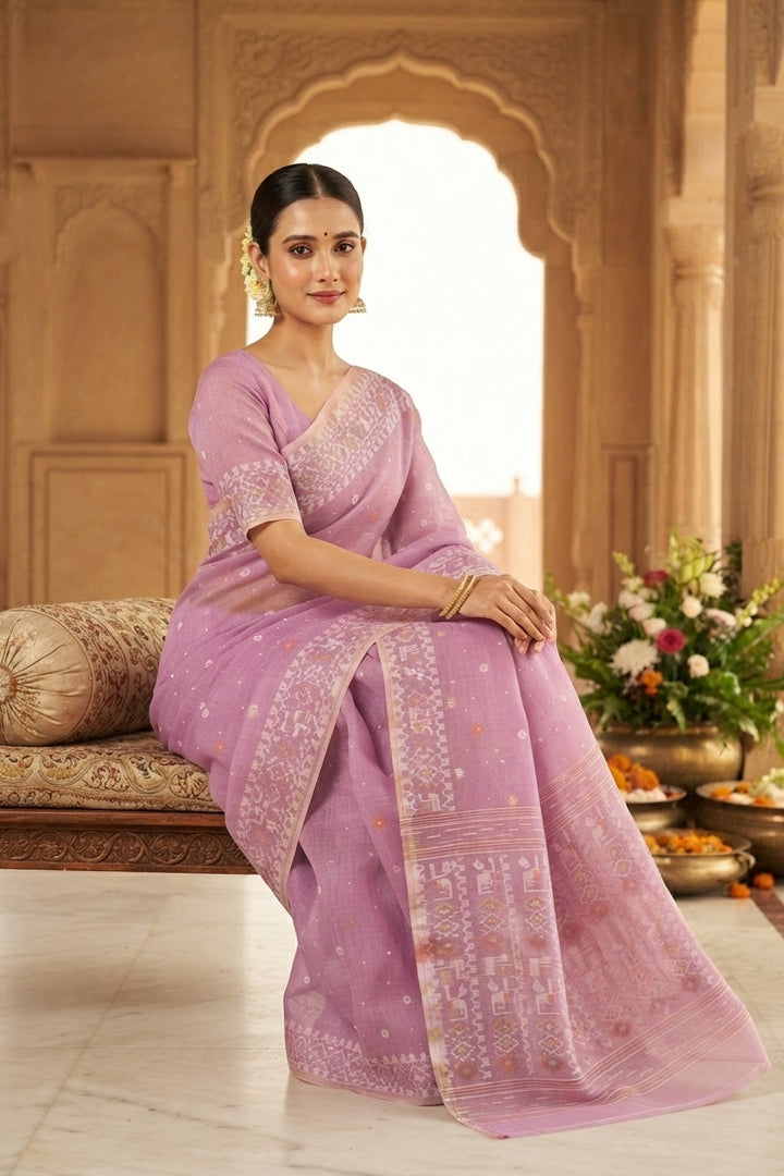 Moonloom Bengal Jamdani Saree
