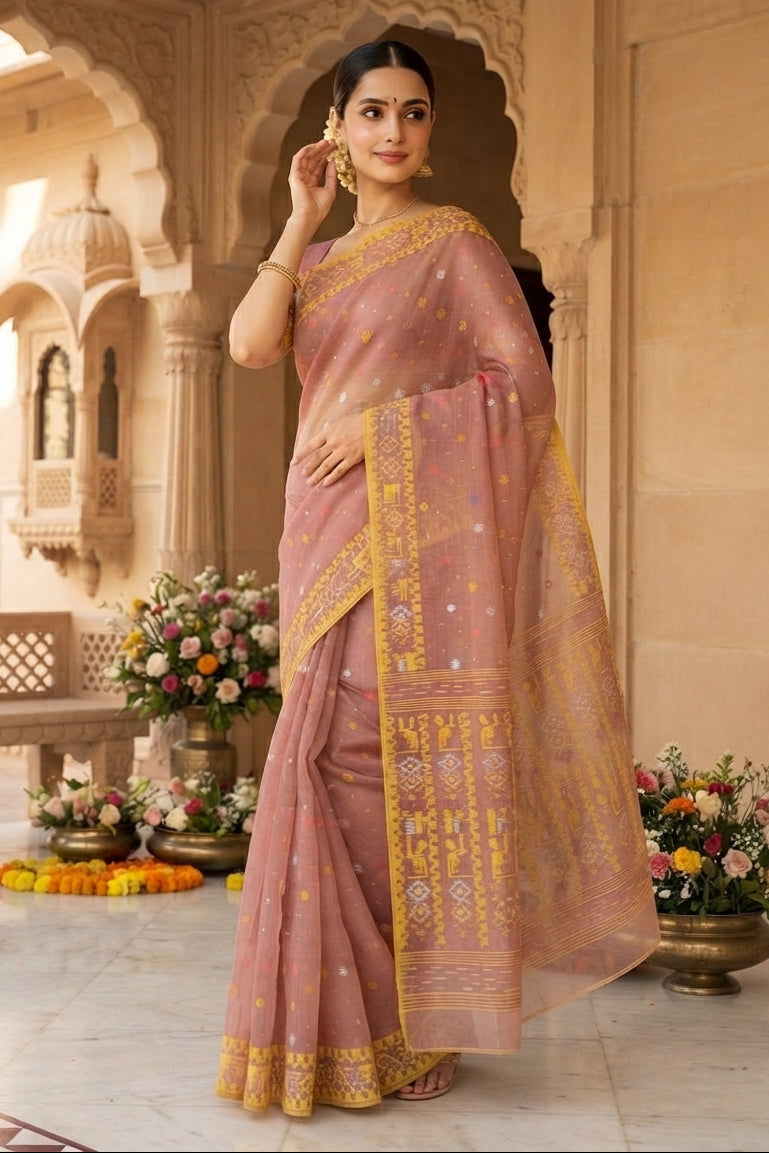 Moonloom Bengal Jamdani Saree
