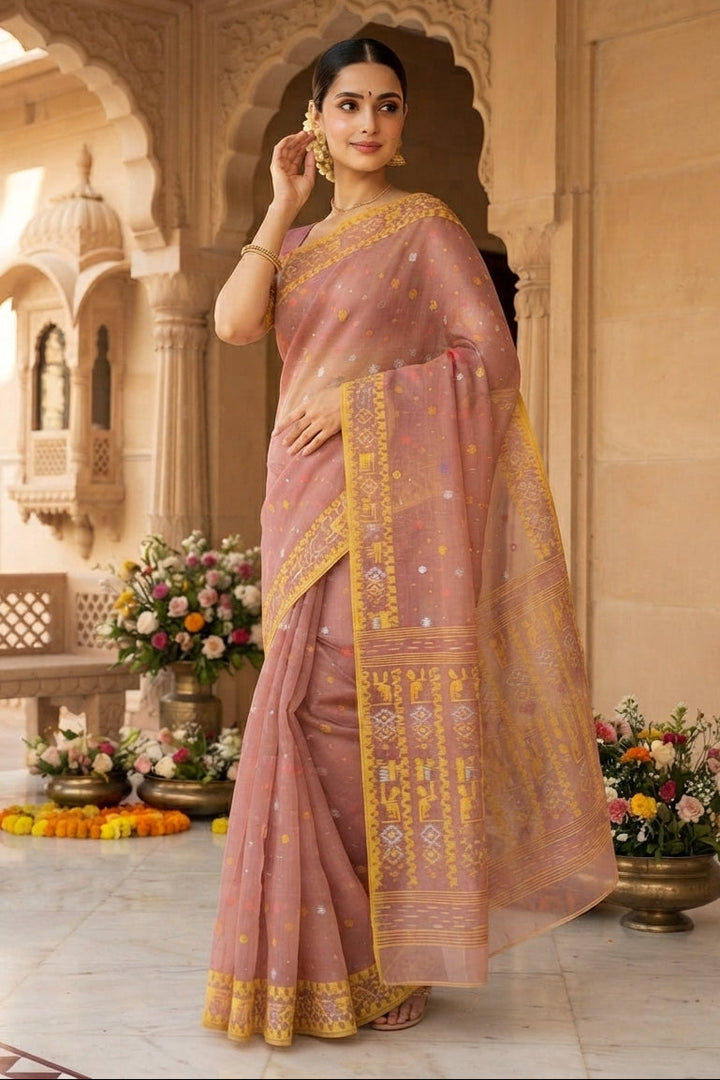 Moonloom Bengal Jamdani Saree