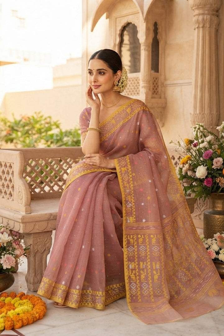 Moonloom Bengal Jamdani Saree