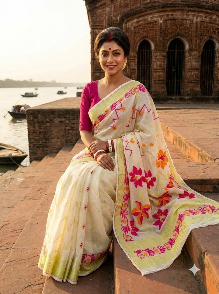 Paarijaat Dhakai Jamdani Saree
