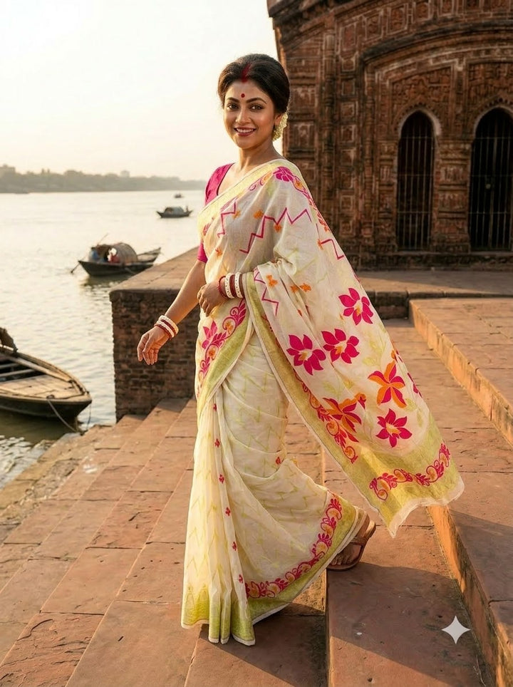 Paarijaat Dhakai Jamdani Saree