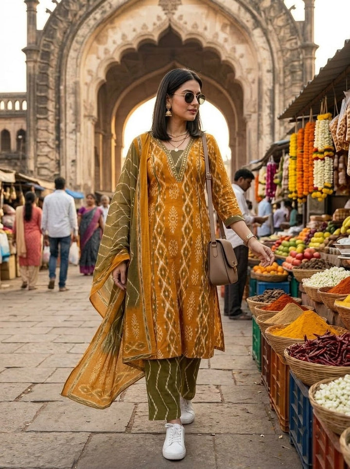 Styled to Perfection - Cotton Kurti Set