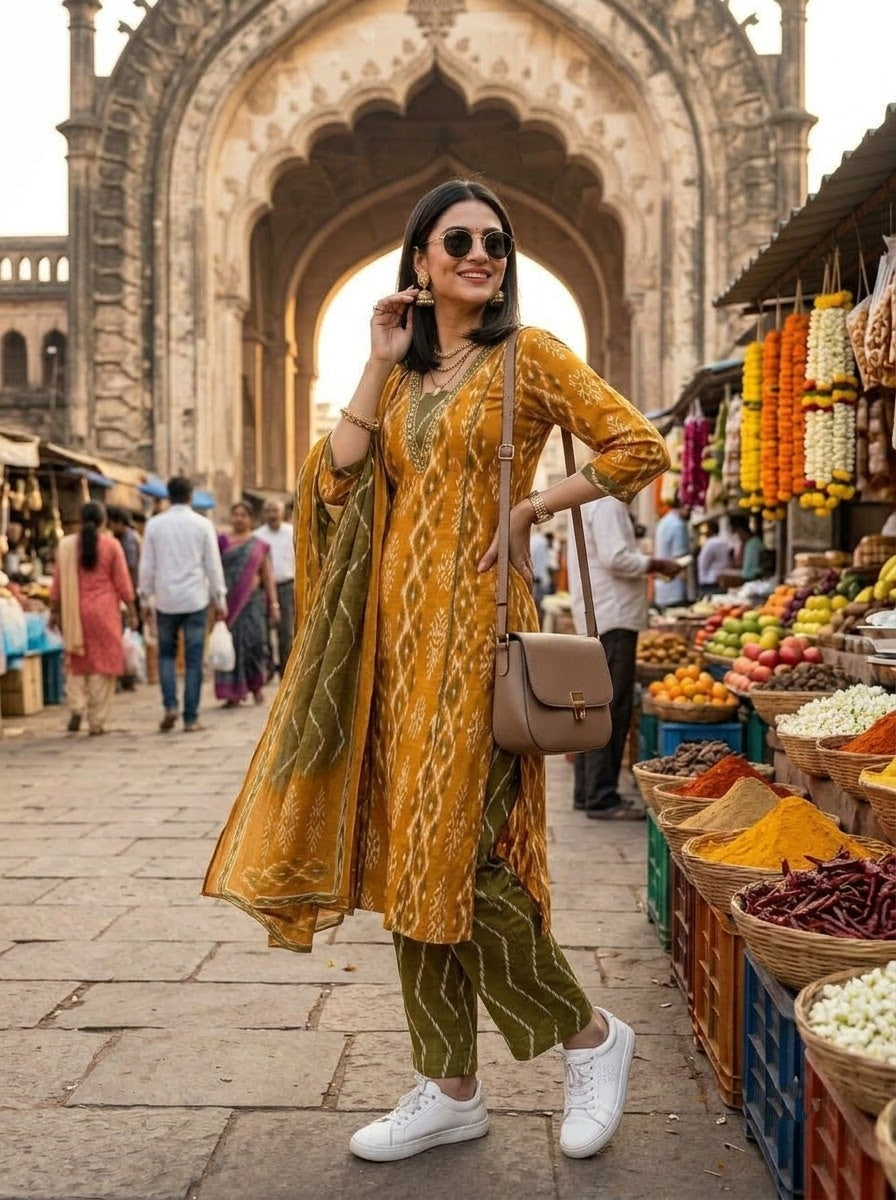 Styled to Perfection - Cotton Kurti Set