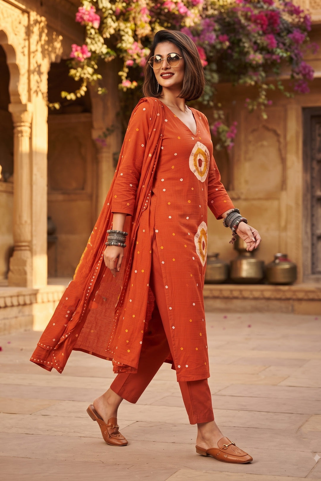Fable and flame Cotton Kurti Set