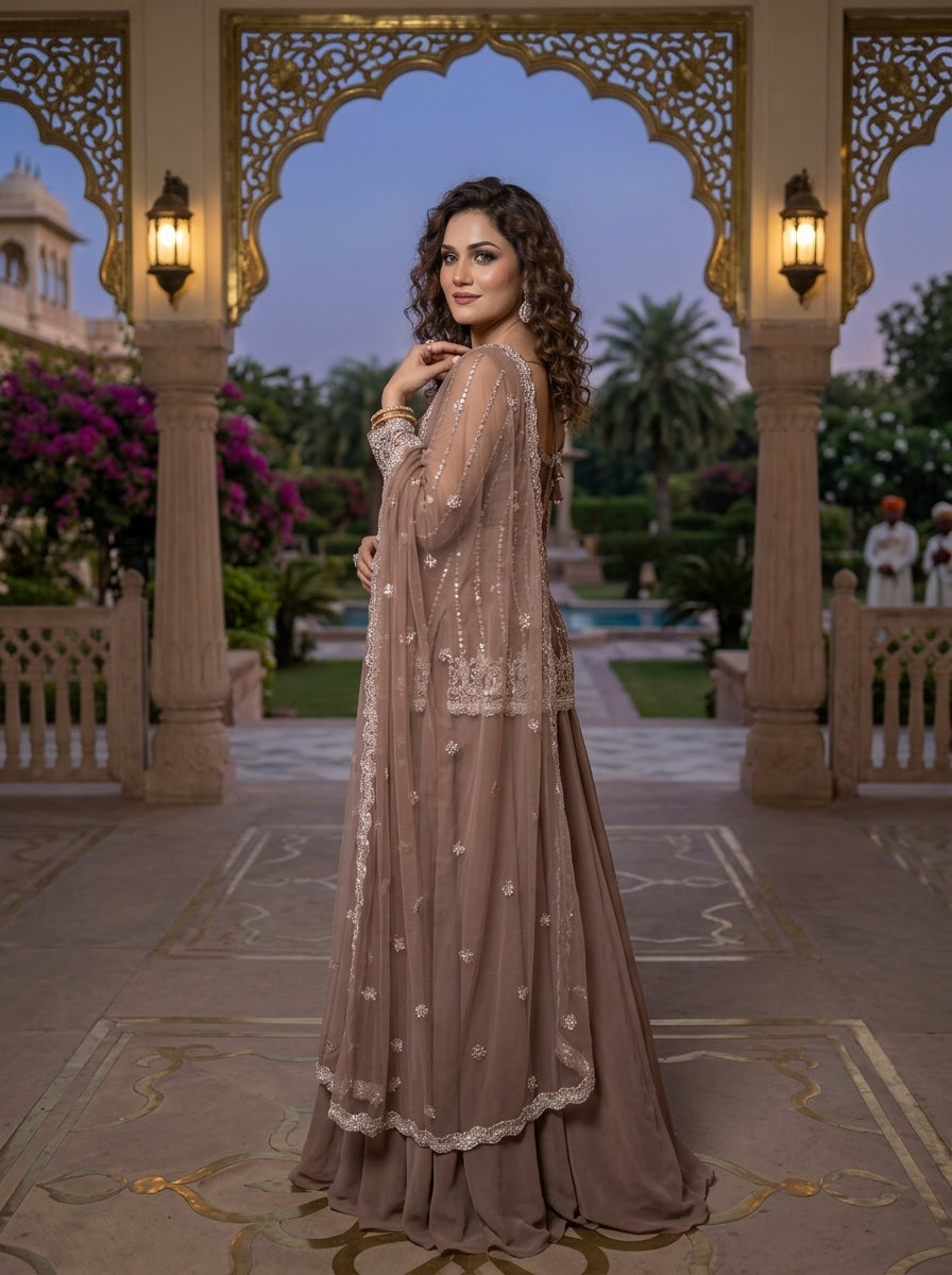Crystal Radiance Designer Sharara Set