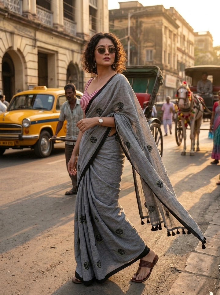 Sunrose Elegance Mul Cotton Saree