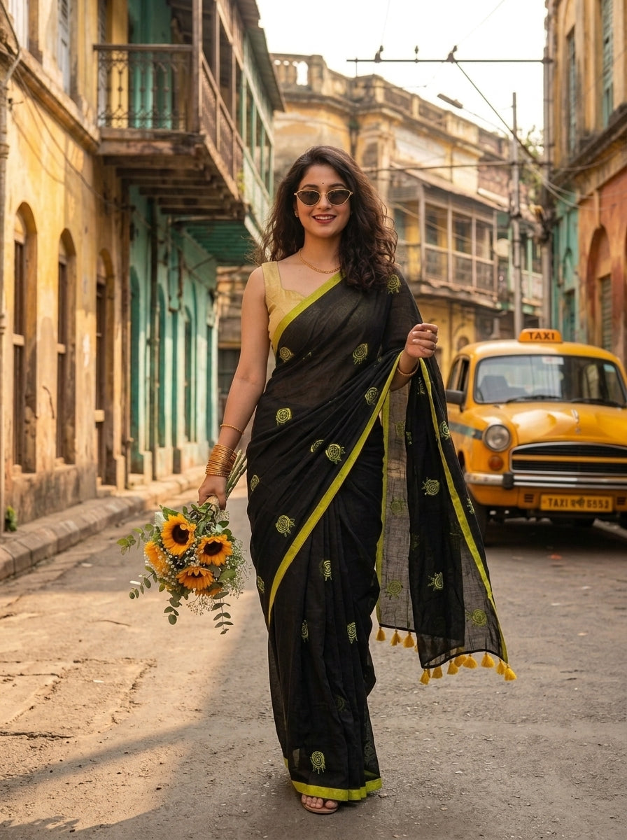 Sunrose Elegance Mul Cotton Saree