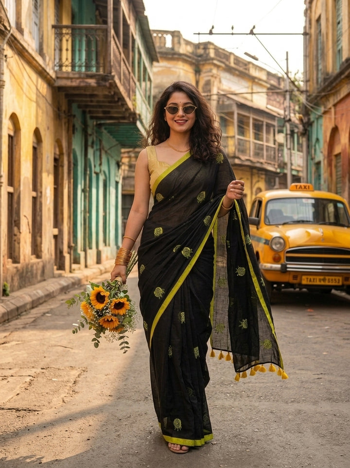 Sunrose Elegance Mul Cotton Saree