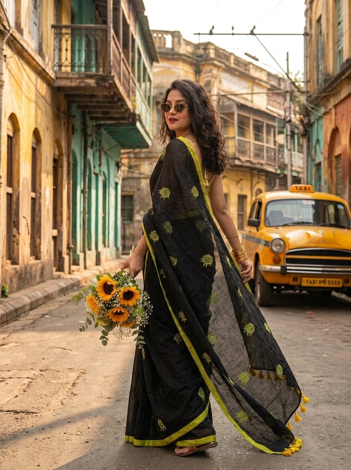 Sunrose Elegance Mul Cotton Saree