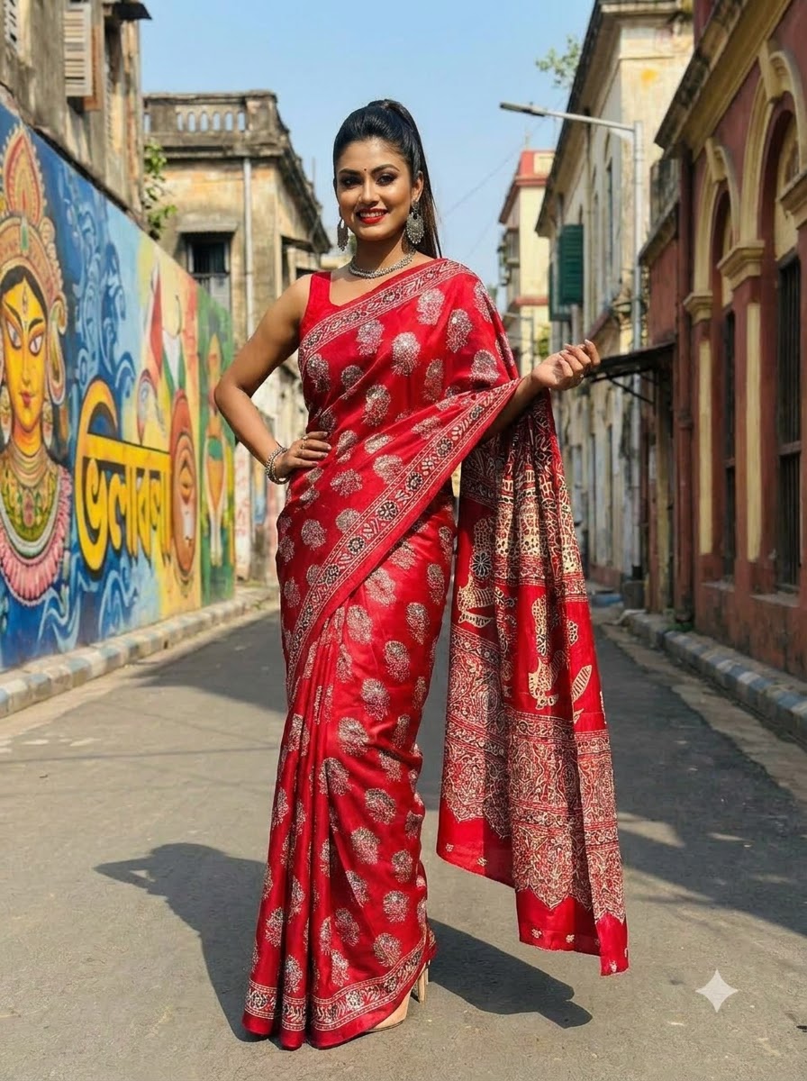 Pretty Obsession Modal Silk Saree With Mirror Work