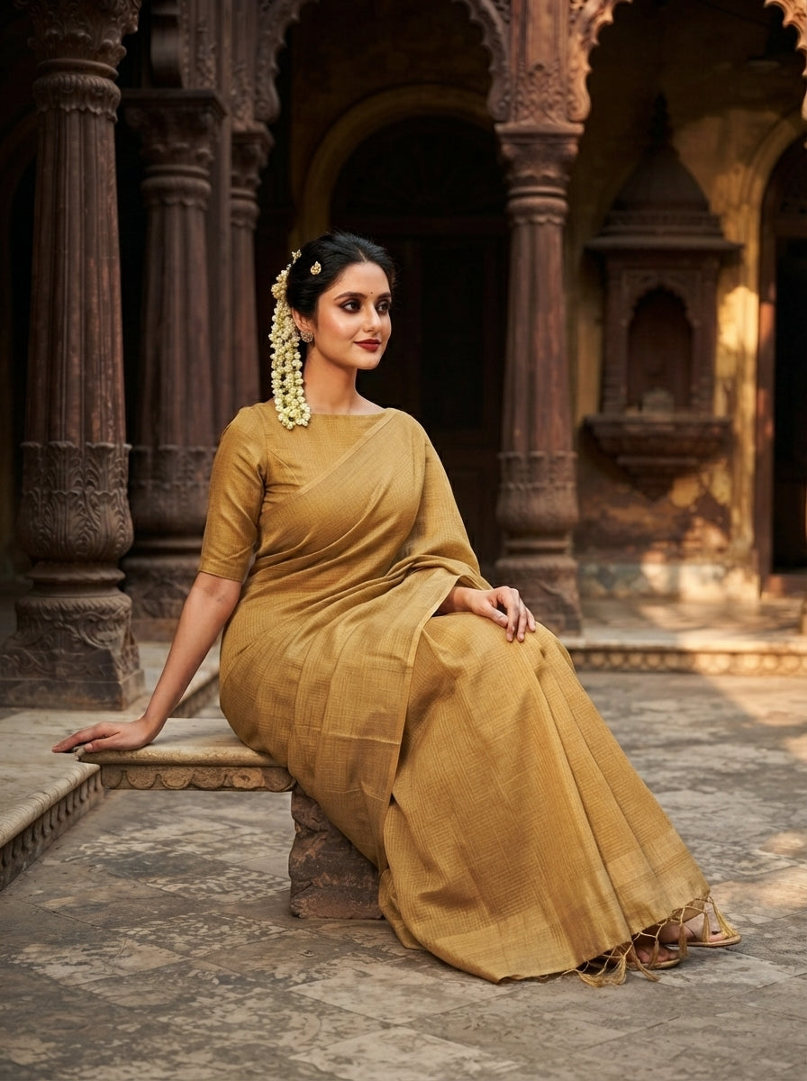 Sonar Sutra Tissue Linen Saree