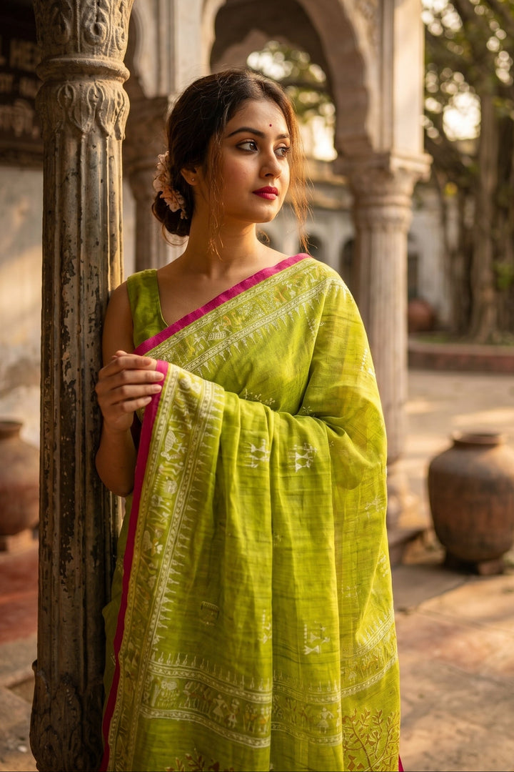 স্মৃতিচারণ (SmritiCharon )Tissue Cotton Saree