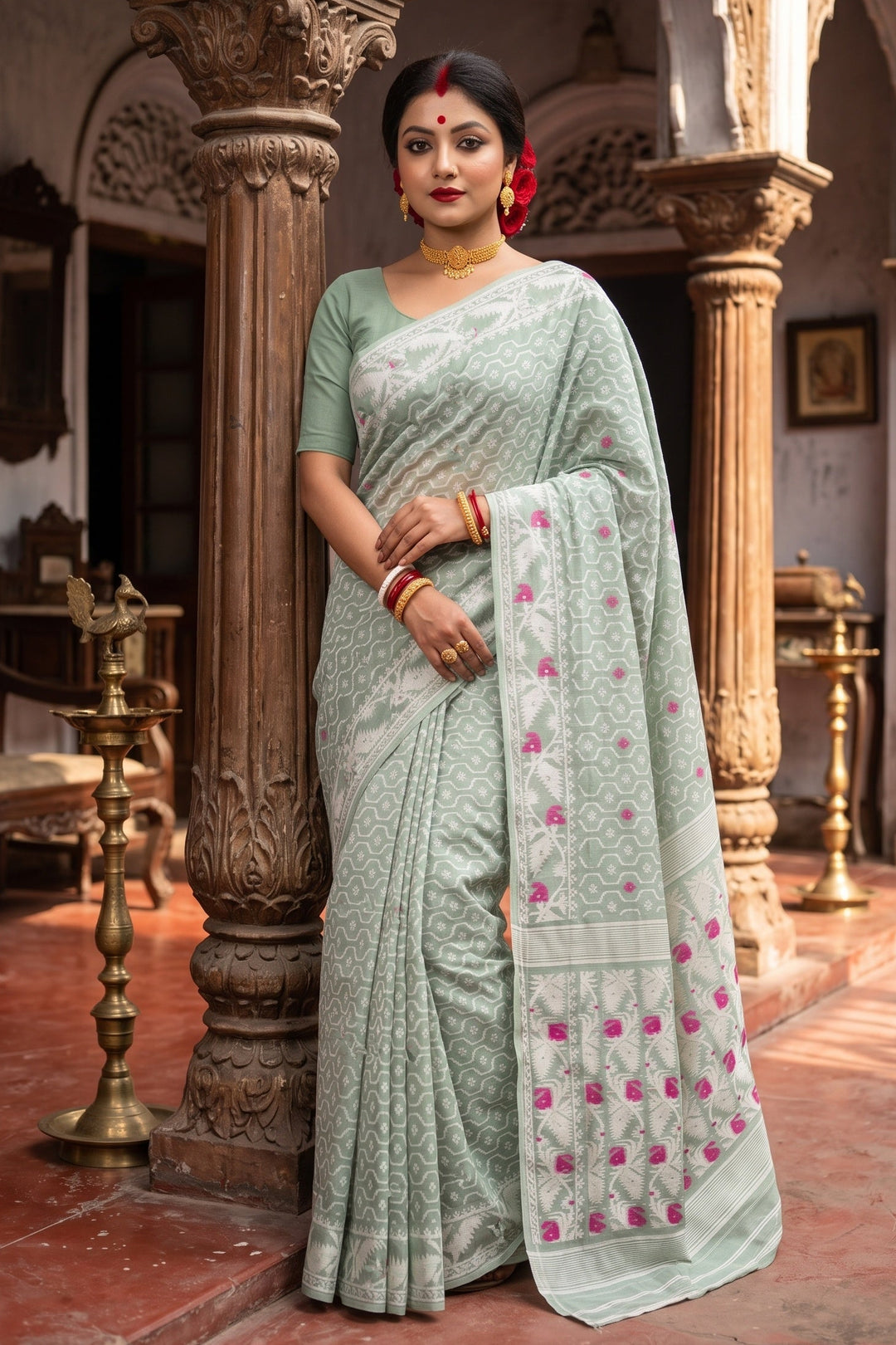 Swarnamayi Jamdani Saree