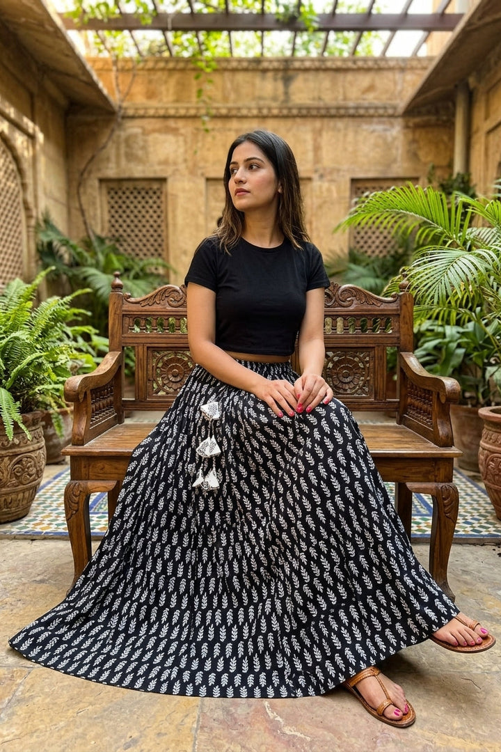 Opal Drapes Maxi Skirt