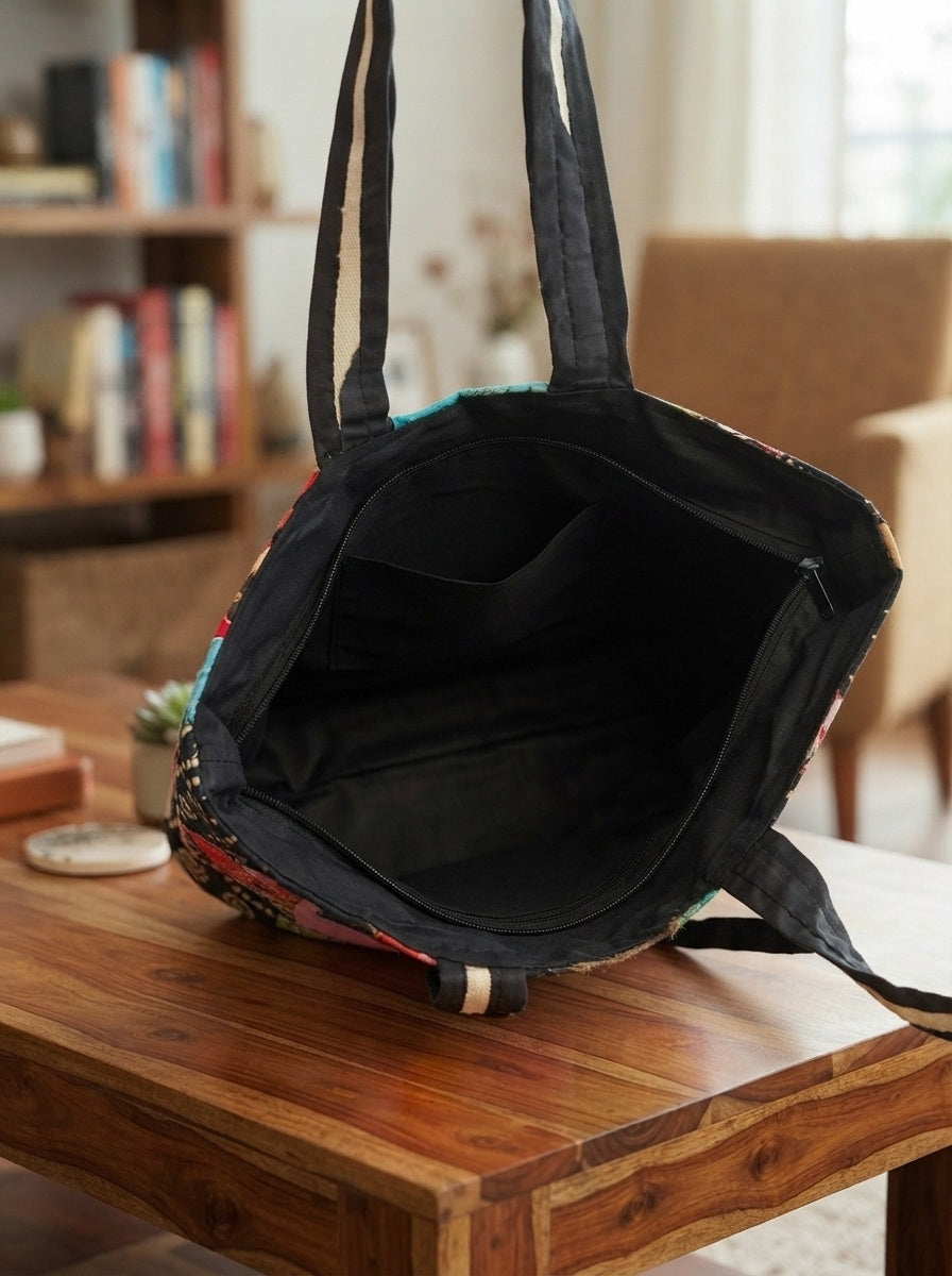 Patched With Love-Patchwork Tote Bag