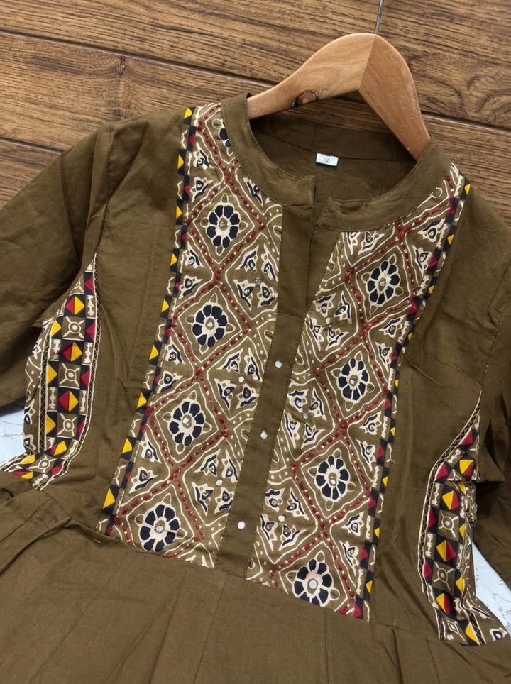 Earthy Elegance Cotton Kurti Set