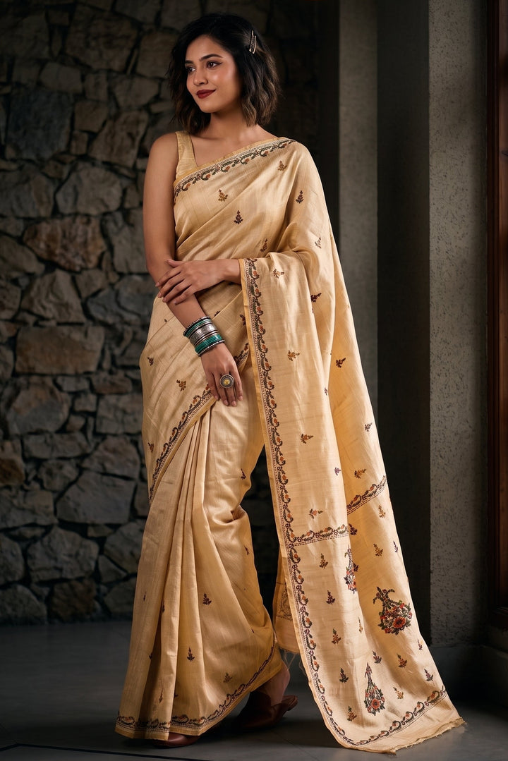 Swarnanjali Semi Tussar Silk Saree 4