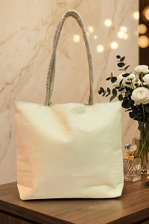 Elegance In Thoughts- Embroidered Tote Bag