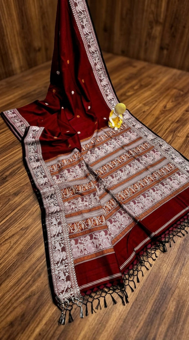Ethereal Epics Baluchari Saree
