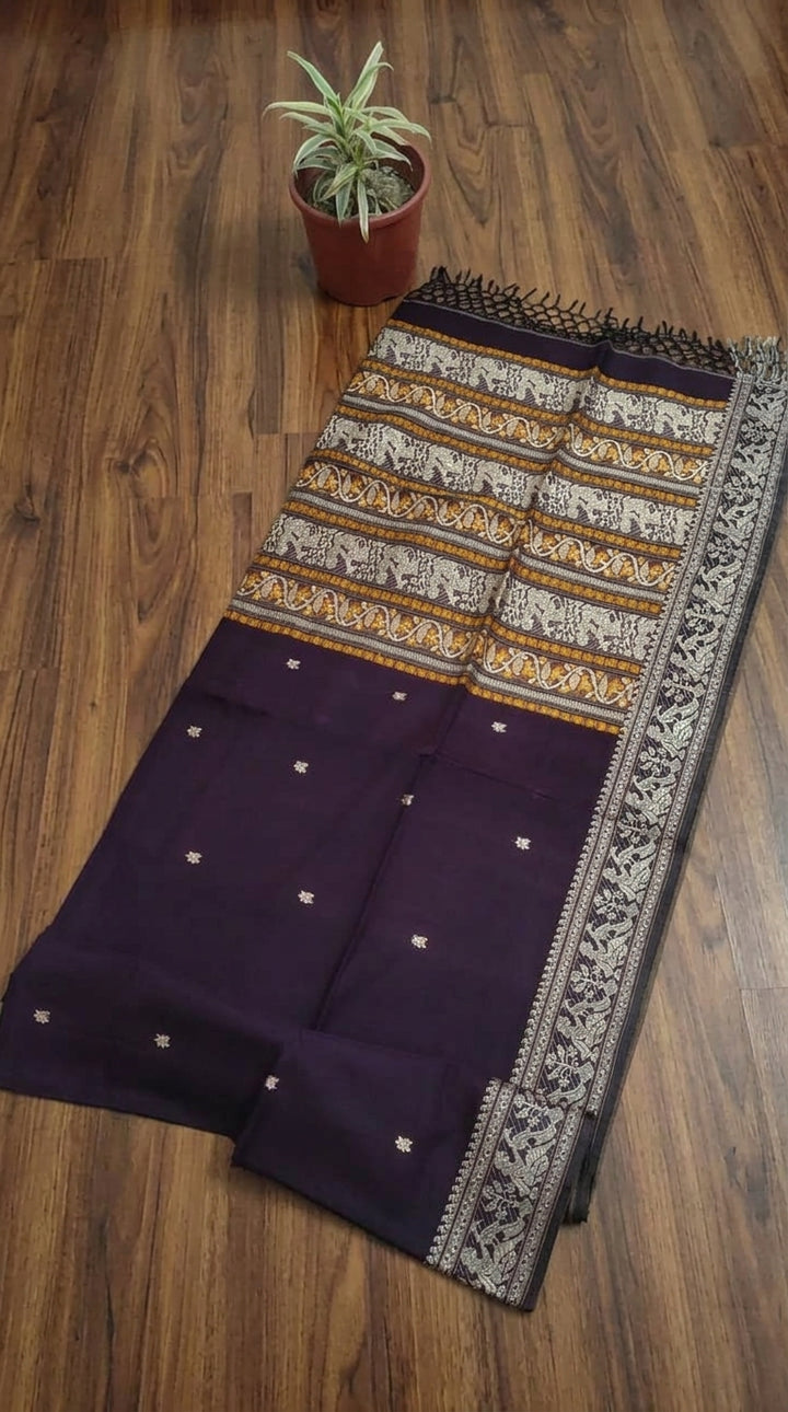 Ethereal Epics Cotton Baluchari Saree