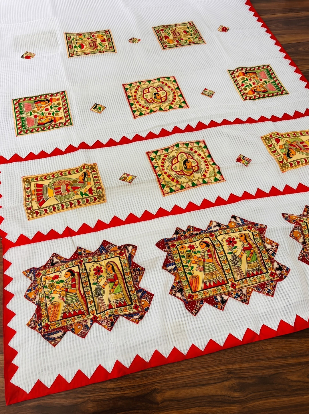 Surya Madhubani- Madhubani Patch Work Saree
