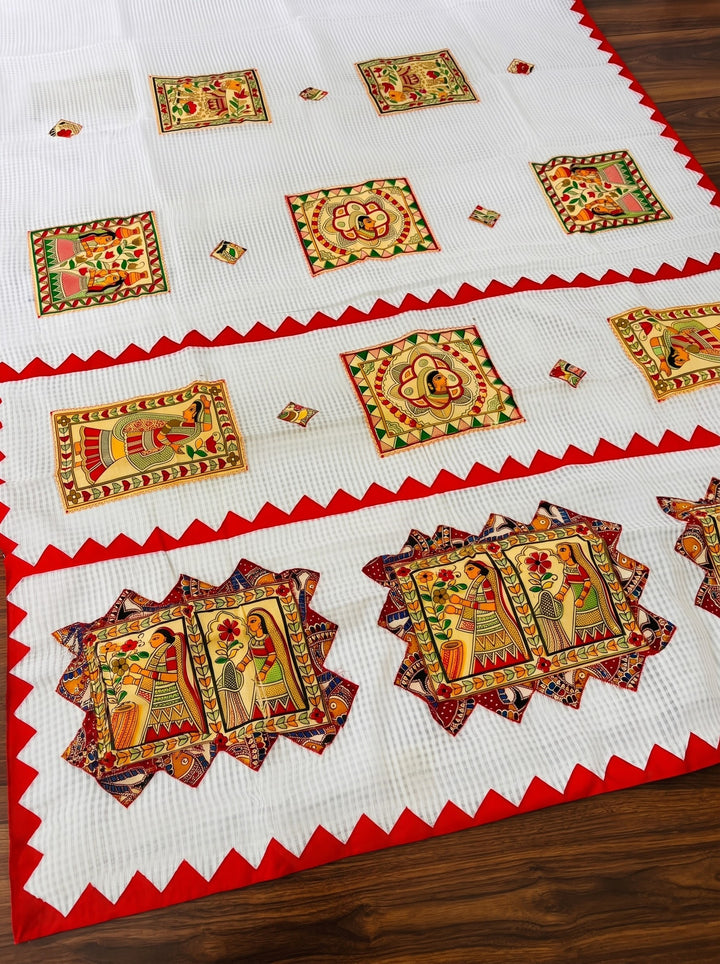 Surya Madhubani- Madhubani Patch Work Saree