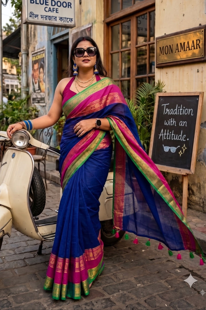Shari Shundori Mul Cotton Saree  🌸