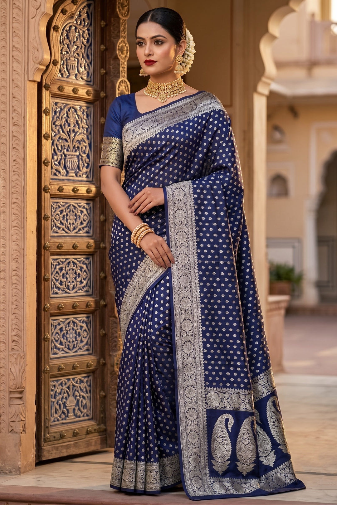 Banarsi semi katan silk Saree
