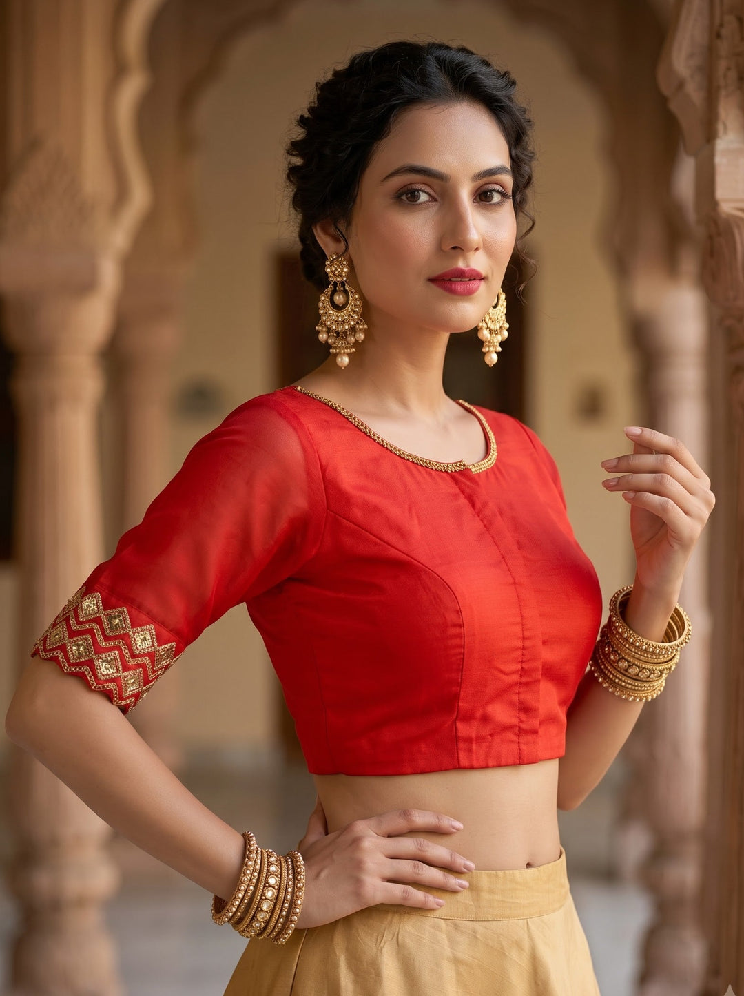 Pretty In Heritage Designer Blouse