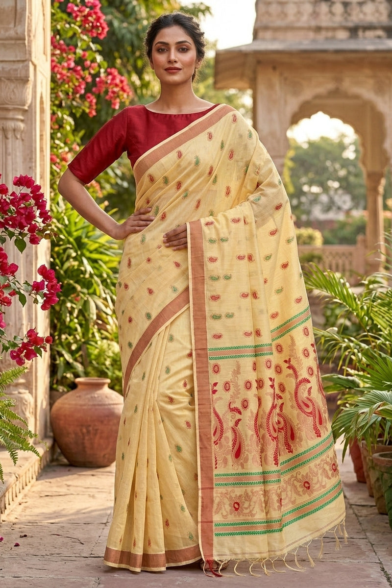Mayura Chaya Banarasi Khaddi Silk Saree