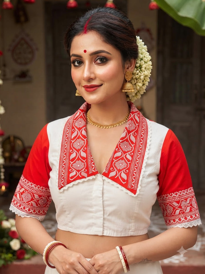 Briddhi Abhushan – Embroidered Cotton Silk Designer Blouse