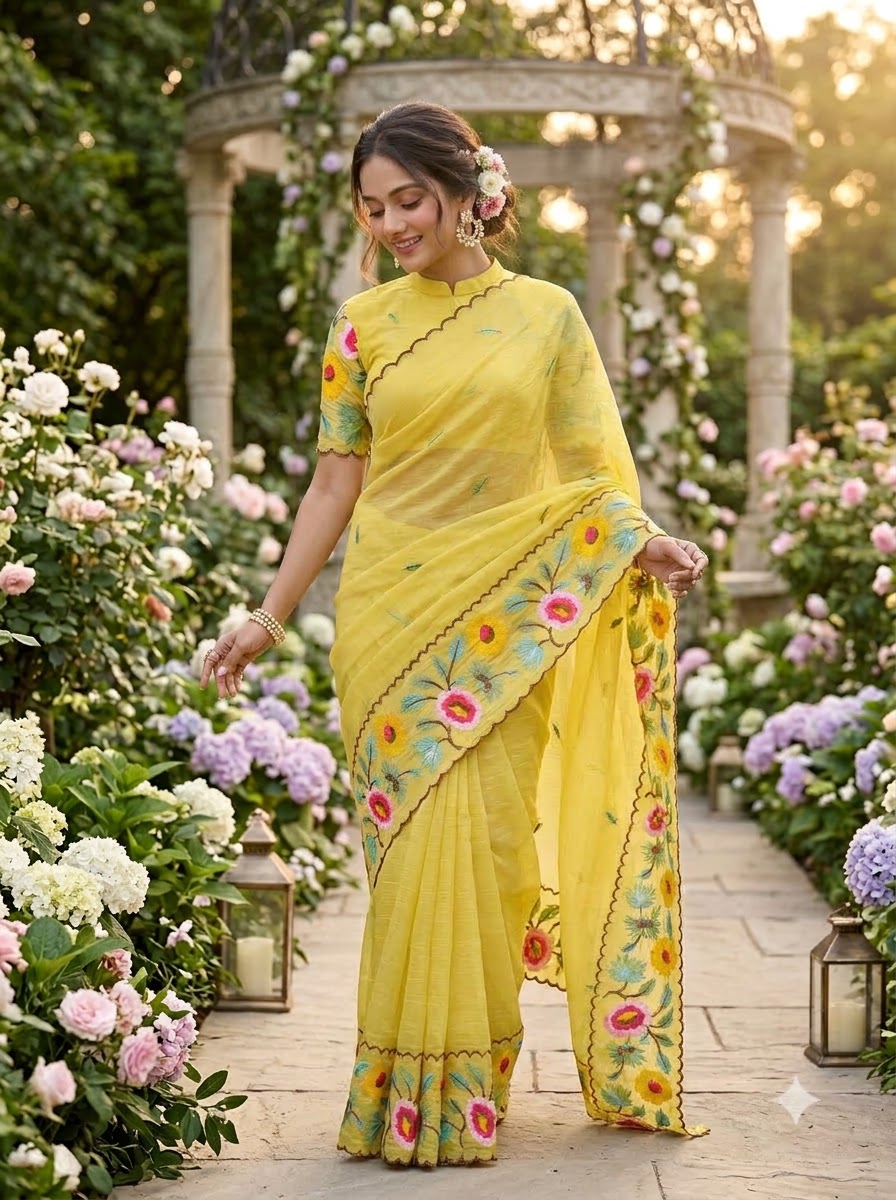 Meadow Sonnet Georgette Designer Saree
