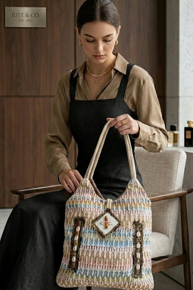 Ocean Kissed- Boho Tote Bag