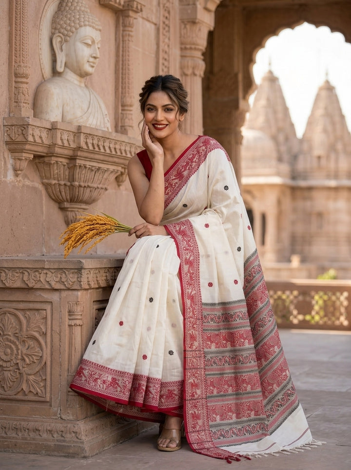 Ethereal Epics Cotton Baluchari Saree