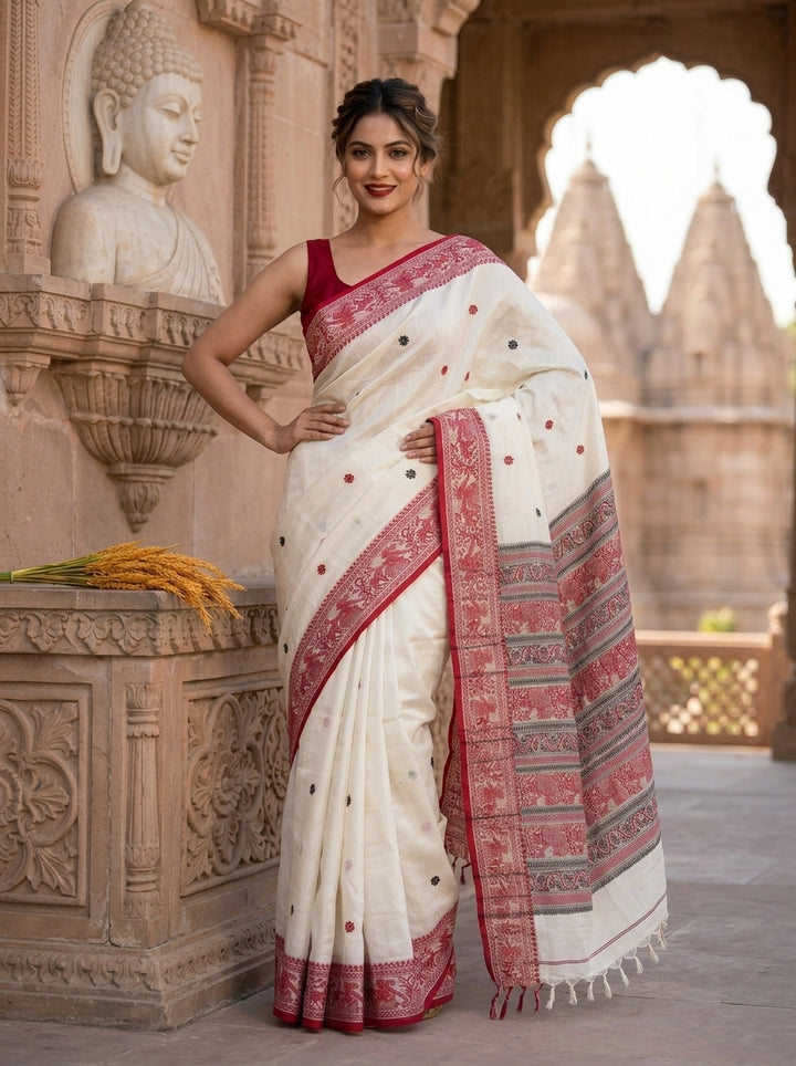 Ethereal Epics Cotton Baluchari Saree