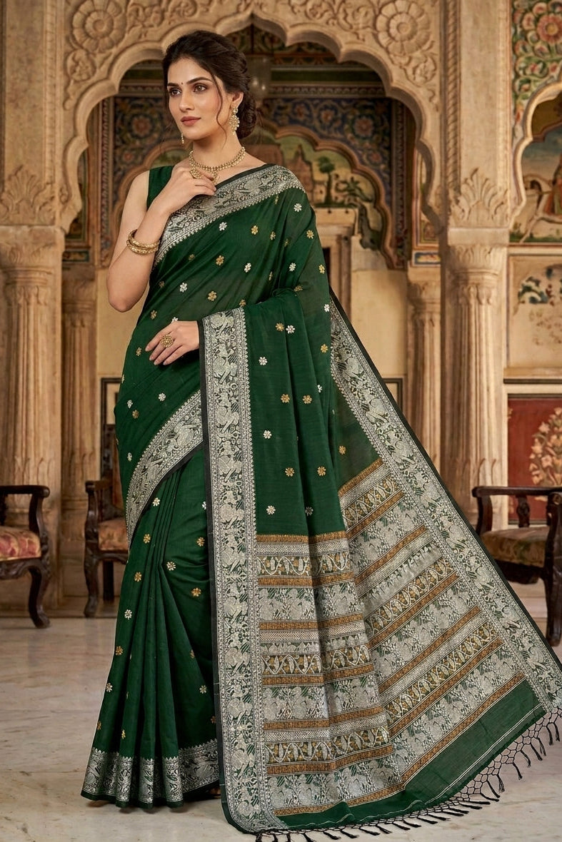 Ethereal Epics Cotton Baluchari Saree