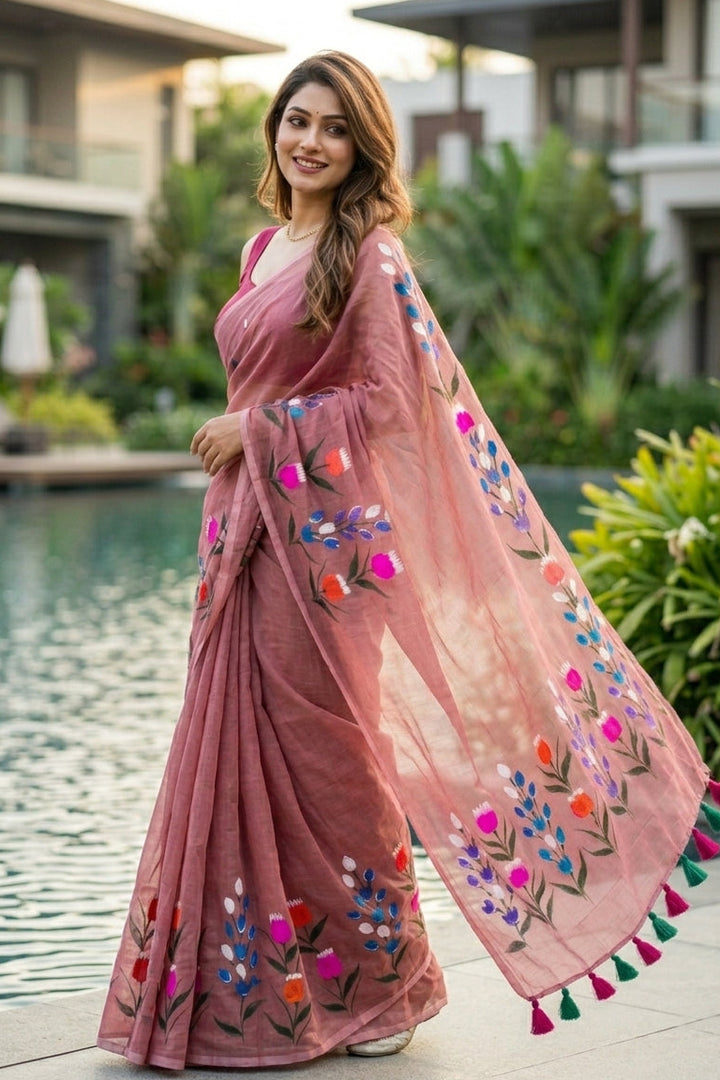 Tulip Vibe Mul Cotton Saree