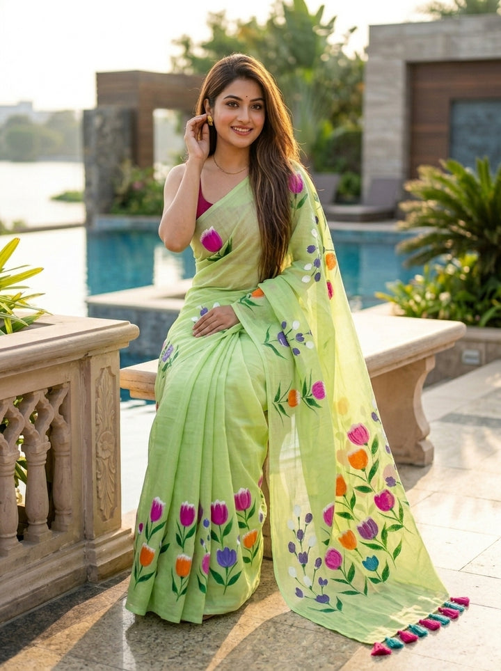 Tulip Vibe Mul Cotton Saree