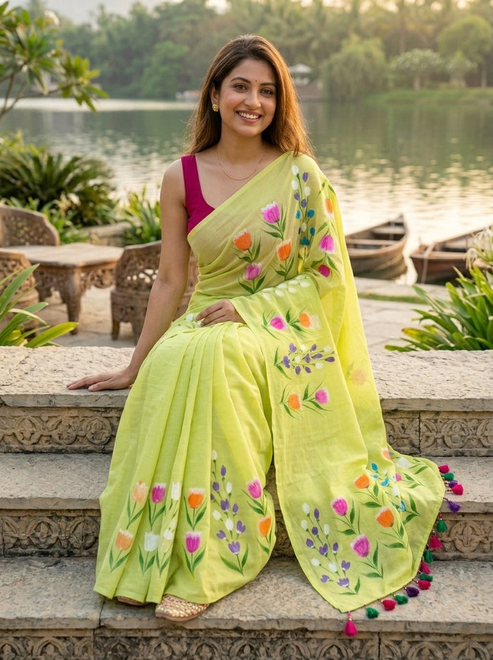 Tulip Vibe Mul Cotton Saree