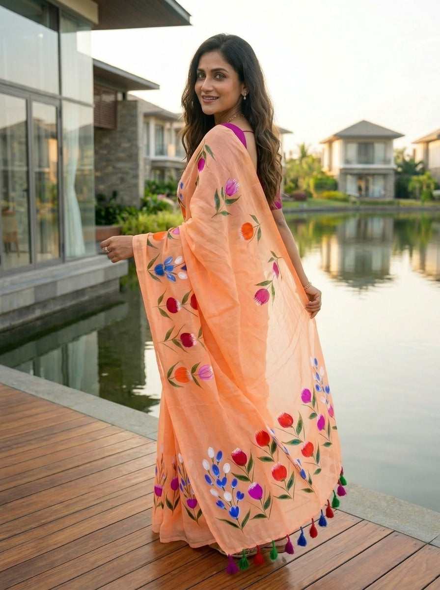 Tulip Vibe Mul Cotton Saree