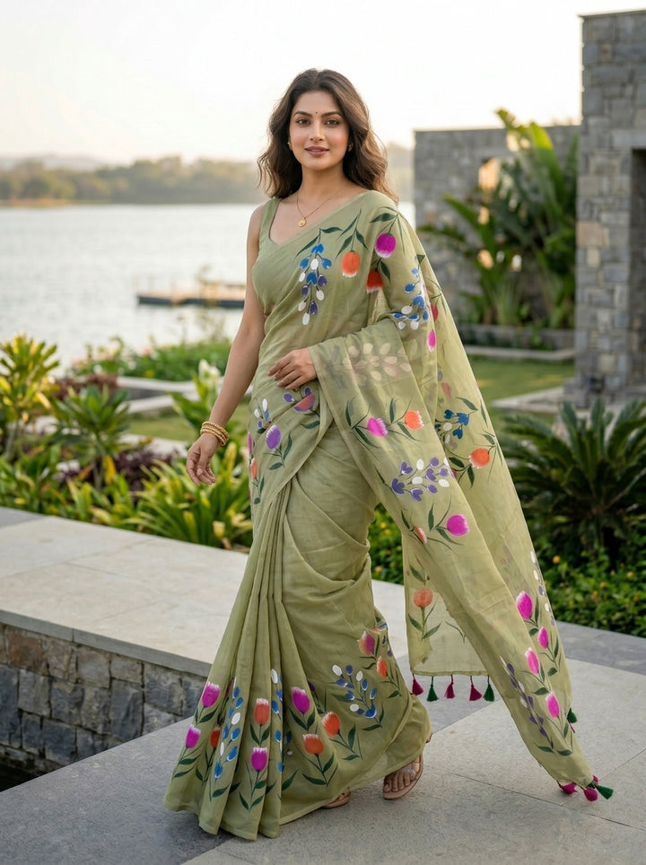 Tulip Vibe Mul Cotton Saree