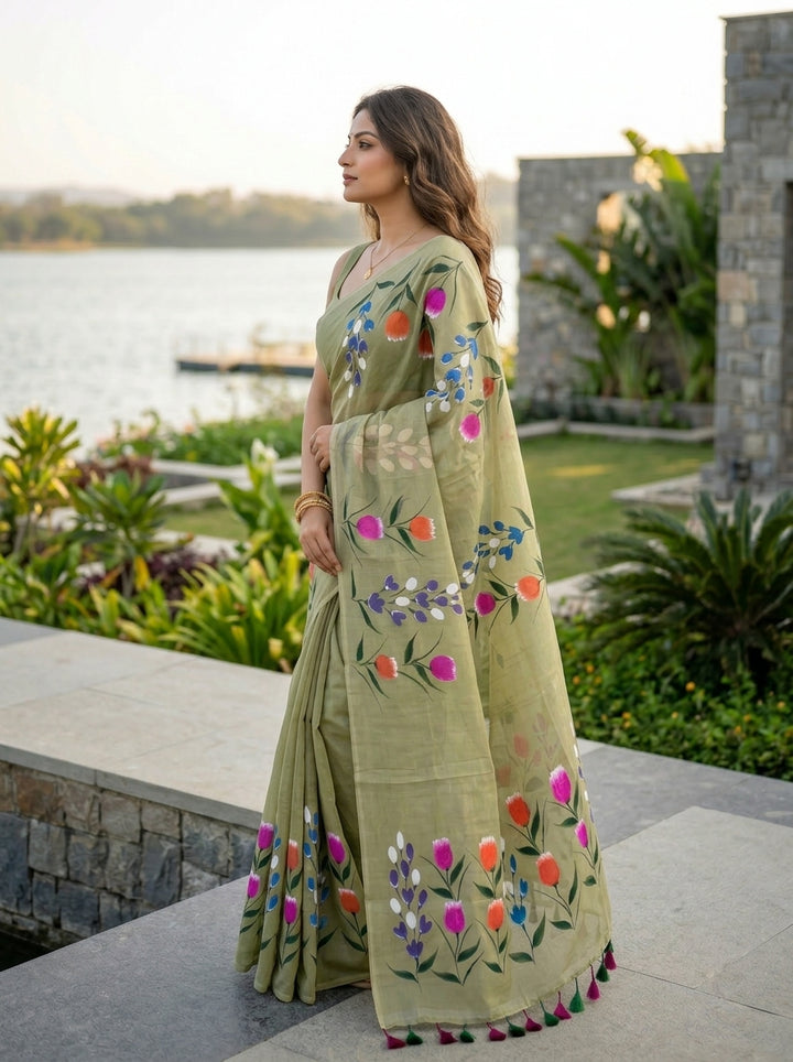 Tulip Vibe Mul Cotton Saree