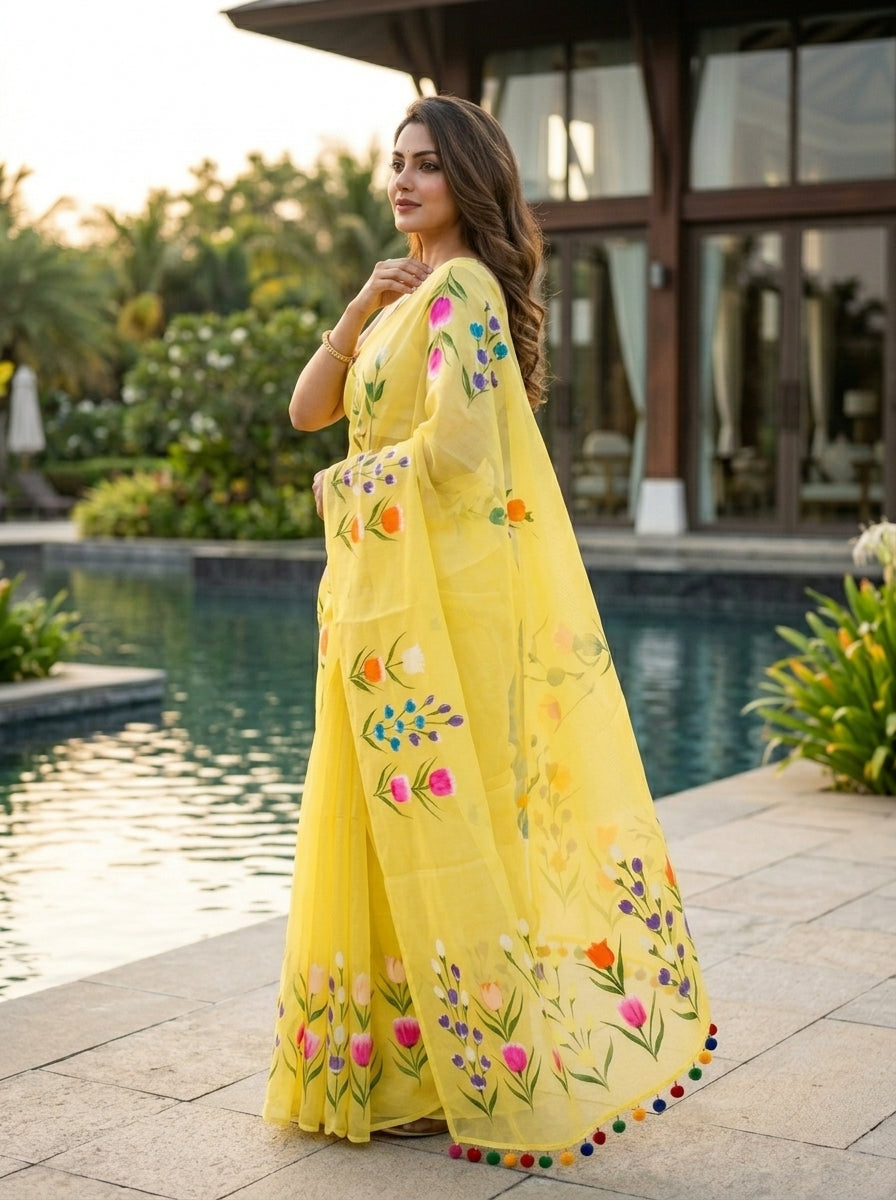 Tulip Vibe Mul Cotton Saree