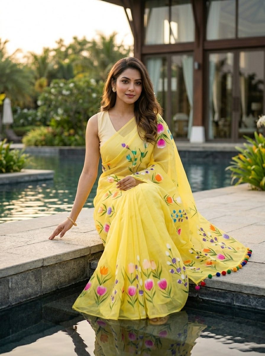 Tulip Vibe Mul Cotton Saree