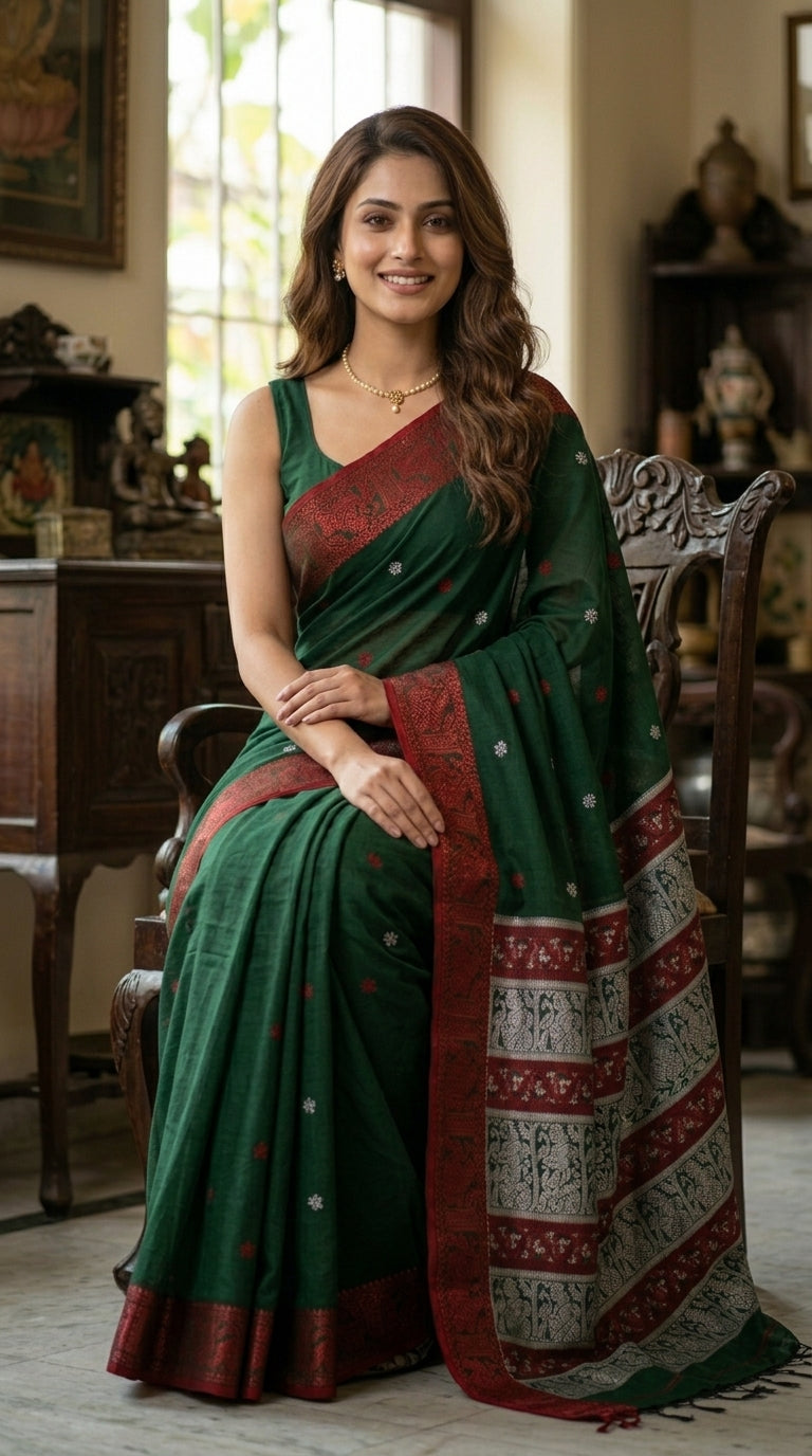 Ethereal Epics Baluchari Saree