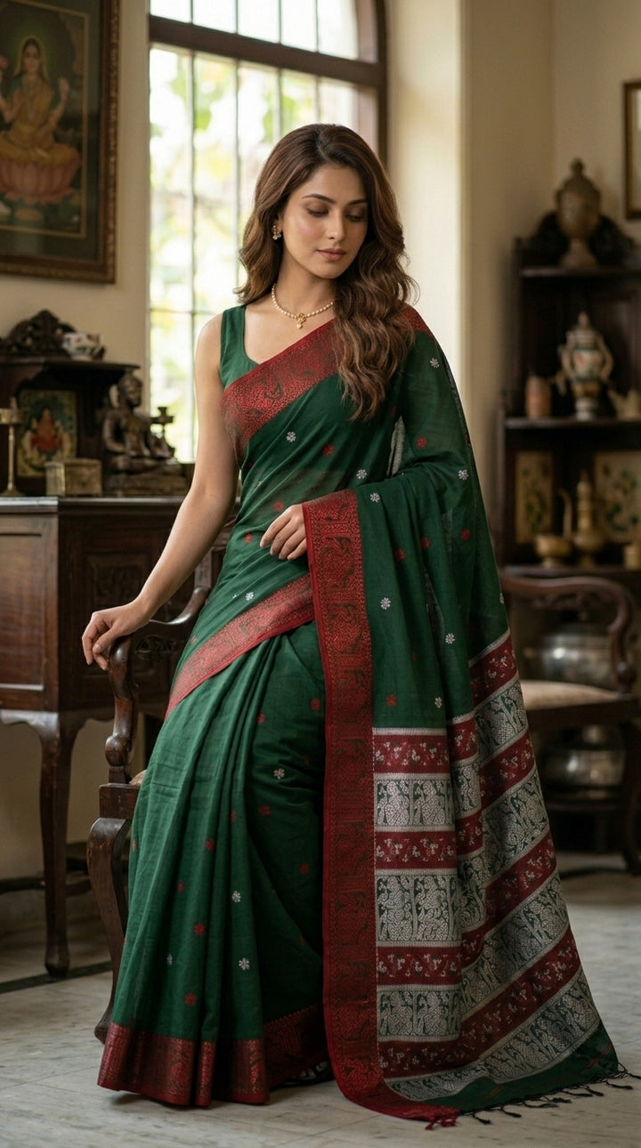 Ethereal Epics Baluchari Saree