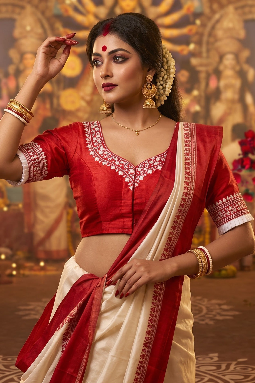 Adya Shakti Vichitra Silk Designer Blouse